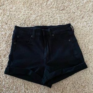 American Eagle Black Super Hi Rise Shortie